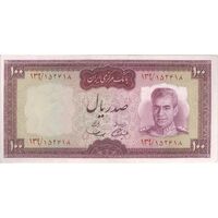اسکناس 100 ریال (آموزگار - سمیعی) نوشته قرمز - تک - EF40 - محمد رضا شاه