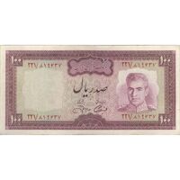اسکناس 100 ریال (آموزگار - جهانشاهی) - تک - VF35 - محمد رضا شاه