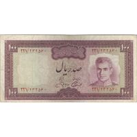 اسکناس 100 ریال (آموزگار - جهانشاهی) - تک - VF30 - محمد رضا شاه