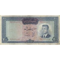 اسکناس 200 ریال (بهنیا - سمیعی) - تک - VF25 - محمد رضا شاه