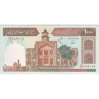 اسکناس 1000 ریال (نوربخش - عادلی) شماره بزرگ - امضاء بزرگ - تک - UNC60 - جمهوری اسلامی