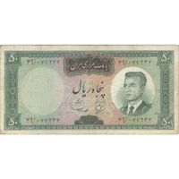 اسکناس 50 ریال (بهنیا - سمیعی) - تک - VF25 - محمد رضا شاه