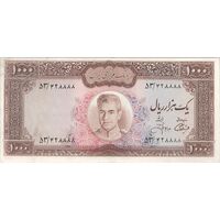 اسکناس 1000 ریال (آموزگار - جهانشاهی) - تک - AU55 - محمد رضا شاه