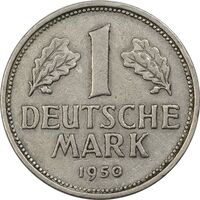 سکه 1 مارک 1950J جمهوری فدرال - EF45 - آلمان
