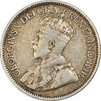 سکه 10 سنت 1913 جرج پنجم - EF40 - کانادا