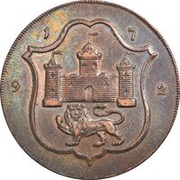 ژتون 1/2 پنی 1792 جان هاروی - AU50 - انگلستان