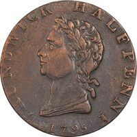 ژتون 1/2 پنی 1794-1795 برانزویک - VF30 - کانادا