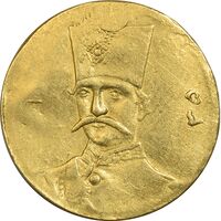 سکه طلا 5000 دینار 1305 تصویری - AU50 - ناصرالدین شاه