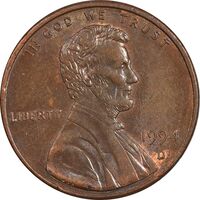 سکه 1 سنت 1994D لینکلن - AU55 - آمریکا