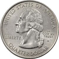 سکه کوارتر دلار 2007P ایالتی (وایومینگ) - MS62 - آمریکا