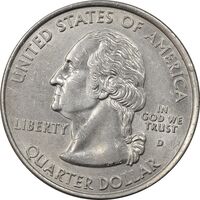 سکه کوارتر دلار 2007D ایالتی (وایومینگ) - AU58 - آمریکا