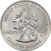 سکه کوارتر دلار 2000D ایالتی (ماساچوست) - MS63 - آمریکا