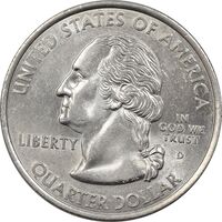 سکه کوارتر دلار 2001D ایالتی (کارولینای شمالی) - MS63 - آمریکا