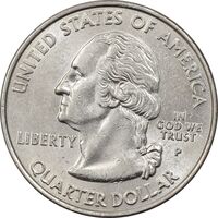 سکه کوارتر دلار 2001P ایالتی (کارولینای شمالی) - MS62 - آمریکا