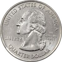 سکه کوارتر دلار 2001P ایالتی (کارولینای شمالی) - MS61 - آمریکا