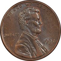 سکه 1 سنت 1999 لینکلن - AU55 - آمریکا