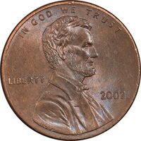 سکه 1 سنت 2002 لینکلن - MS63 - آمریکا