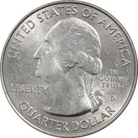 سکه کوارتر دلار 2013D (کوه راشمور) - MS61 - آمریکا