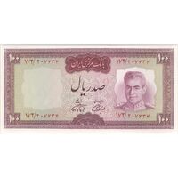 اسکناس 100 ریال (آموزگار - فرمان فرماییان) نوشته قرمز - تک - UNC63 - محمد رضا شاه