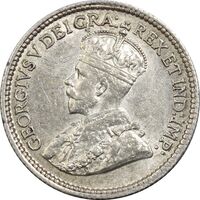 سکه 5 سنت 1913 جرج پنجم - AU55 - کانادا