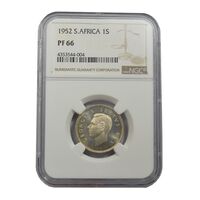 سکه 1 شیلینگ 1952 جرج ششم - PF66 - آفریقای جنوبی