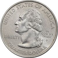 سکه کوارتر دلار 2006P ایالتی (داکوتای شمالی) - MS61 - آمریکا