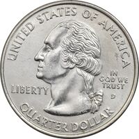 سکه کوارتر دلار 2007D ایالتی (واشنگتن) - AU58 - آمریکا