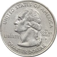 سکه کوارتر دلار 2007P ایالتی (واشنگتن) - AU58 - آمریکا