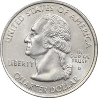 سکه کوارتر دلار 2000D ایالتی (مریلند) - MS62 - آمریکا