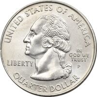 سکه کوارتر دلار 2000P ایالتی (ویرجینیا) - MS63 - آمریکا