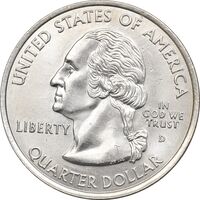 سکه کوارتر دلار 2000D ایالتی (نیوهمشایر) - MS62 - آمریکا