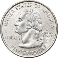 سکه کوارتر دلار 2000P ایالتی (نیوهمشایر) - MS62 - آمریکا