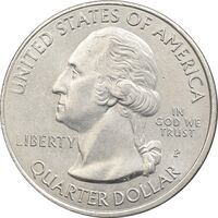 سکه کوارتر دلار 2015P بمبئی هوک - AU58 - آمریکا