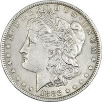 سکه یک دلار 1883O مورگان - AU55 - آمریکا