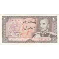 اسکناس 20 ریال (یگانه - مهران) - تک - EF40 - محمد رضا شاه