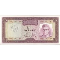 اسکناس 100 ریال (آموزگار - سمیعی) نوشته سیاه - تک - UNC63 - محمد رضا شاه