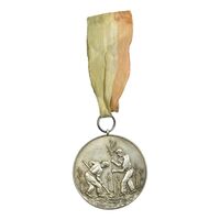 مدال جشن درختکاری درجه 2 (با روبان فابریک) - EF - محمد رضا شاه