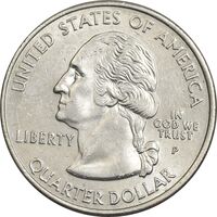 سکه کوارتر دلار 2004P ایالتی (میشیگان) - MS61 - آمریکا