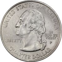 سکه کوارتر دلار 2001P ایالتی (ورمونت) - MS63 - آمریکا