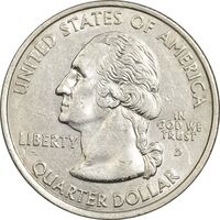 سکه کوارتر دلار 2001D ایالتی (ورمونت) - AU58 - آمریکا