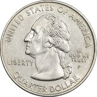 سکه کوارتر دلار 2002P ایالتی (ایندیانا) - AU58 - آمریکا