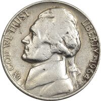 سکه نیکل 5 سنت 1964 جفرسون - VF35 - آمریکا