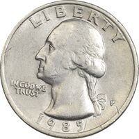 سکه کوارتر دلار 1985P واشنگتن - EF40 - آمریکا