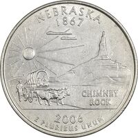 سکه کوارتر دلار 2006P ایالتی (نبراسکا) - AU55 - آمریکا
