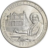 سکه کوارتر دلار 2017D فردریک داگلاس - AU50 - آمریکا