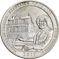سکه کوارتر دلار 2017D فردریک داگلاس - EF45 - آمریکا