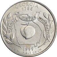 سکه کوارتر دلار 1999P ایالتی (جورجیا) - AU58 - آمریکا
