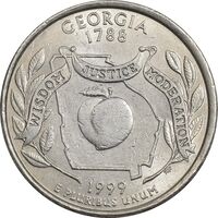 سکه کوارتر دلار 1999P ایالتی (جورجیا) - AU55 - آمریکا