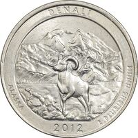 سکه کوارتر دلار 2012P (دنالی) - AU58 - آمریکا