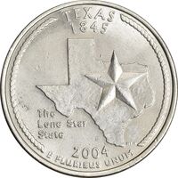 سکه کوارتر دلار 2004P ایالتی (تگزاس) - AU55 - آمریکا